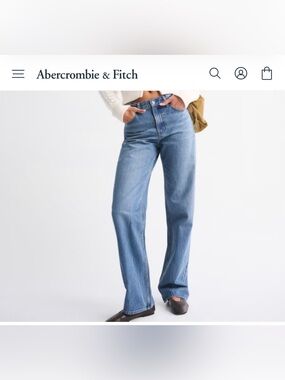 Abercrombie and Fitch Light Wash Straight Leg Jeans